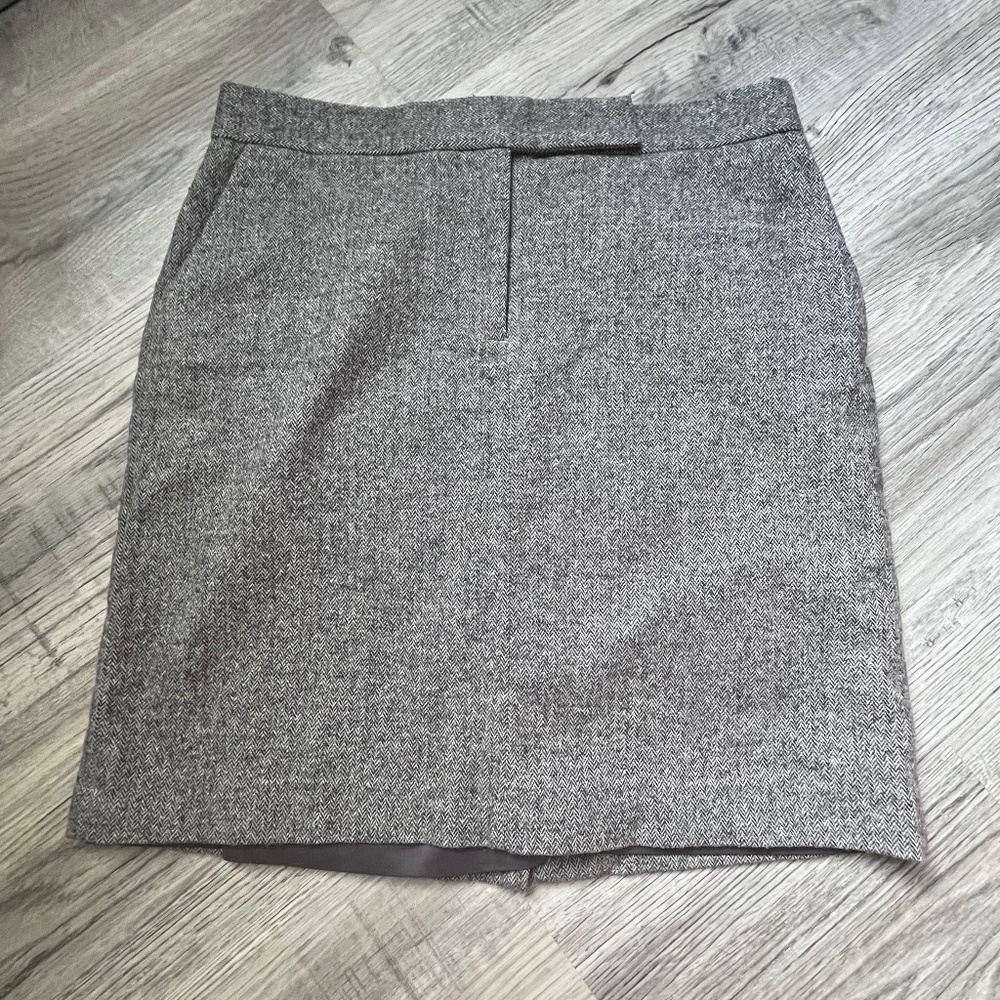 J. Crew Gray Tweed Pencil Skirt